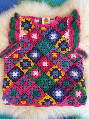 FARM Rio Crochet Square Vest